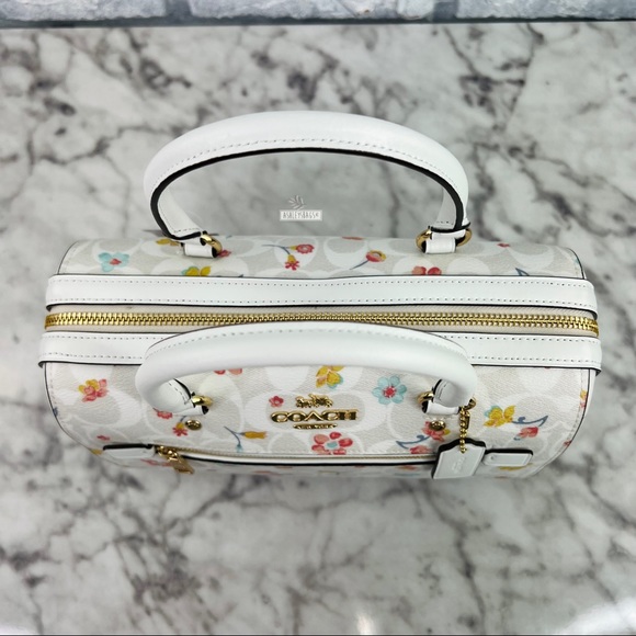 Coach Rowan Satchel In Signature Canvas With Mystical Floral Print - Picture 4 of 12